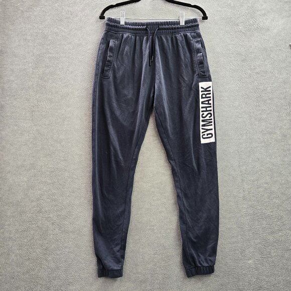 Gymshark Men Activewear Pants S Blue Jogger Logo 27" Inseam - Picture 1 of 12